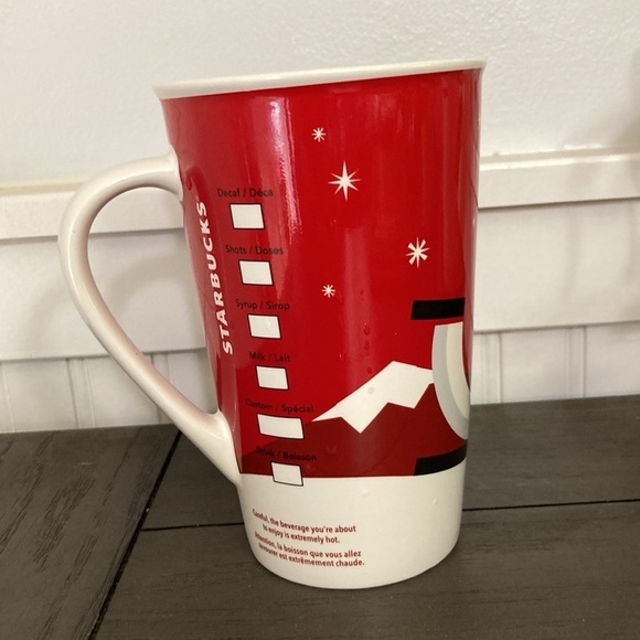 Starbucks Christmas Mug 2011 with Man and Dog on Sled - Picture 2 of 5